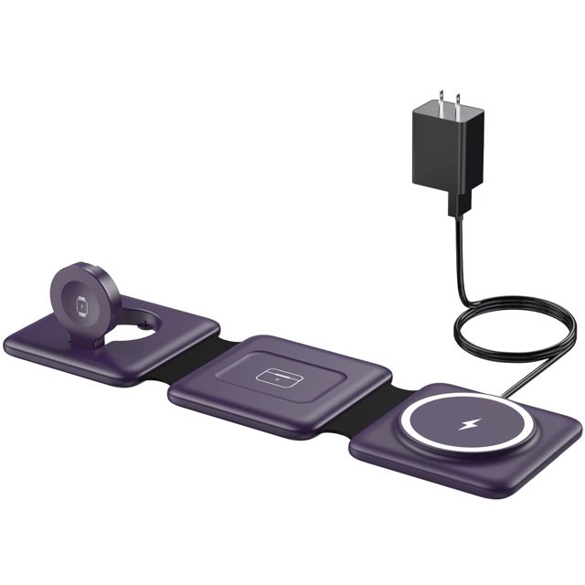 Estación de carga Iseyyox 3 en 1 magnética plegable para Apple