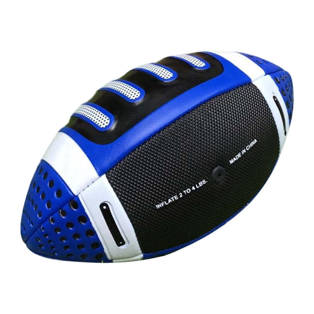 QualitChoice Ballon de Rugby pour Enfants Cadeau Portable Soccer Sports Ballon de Rugby Extérieur Bleu 3 Intérieur Taille Bleu 11x22 cm