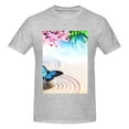 thumbnail image 4 of Bingfone Butterfly In Blossoms Zen Men'S Loose Fit Short-Sleeve Pocket T-Shirt, 4 of 7