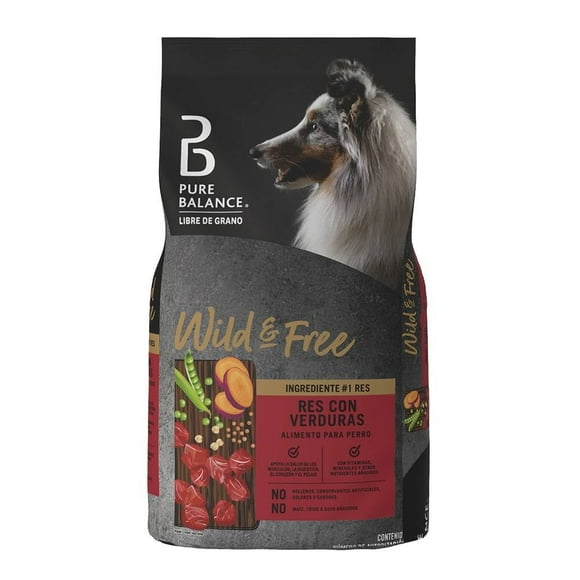 Alimento para perro Pure Balance Wild & Free Res con verduras 10 kg