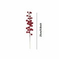 thumbnail image 3 of XJGHHSY 5 Pack Artificial Green Berry Stems Christmas Red Berries Holly Berry Branches 9.8 inch Faux Berry Picks for Floral Arrangements Christmas Tree Holiday Xmas Ornaments,Green, 3 of 8