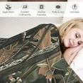 thumbnail image 3 of BCIIG Forest Camouflage Flannel Blankets, Forest Camo Conifer Oak Branches Leaves Mossy Hunting Lodge Camp Cabin Theme Throw Bed Blanket for Sofa Chair Bed 40x50in, 3 of 6