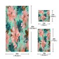 thumbnail image 3 of 3 Piece Bath Towels Set Bath Towel, Hand Towel and Face Towel for Bathroom, Gym, Hotel Pink Abstract Floral Patterns, 3 of 8