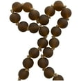 thumbnail image 4 of DecMode Handmade Round Frosted Beaded Orange Glass Garland with Tassel with Knotted Brown Jute, 4 of 11