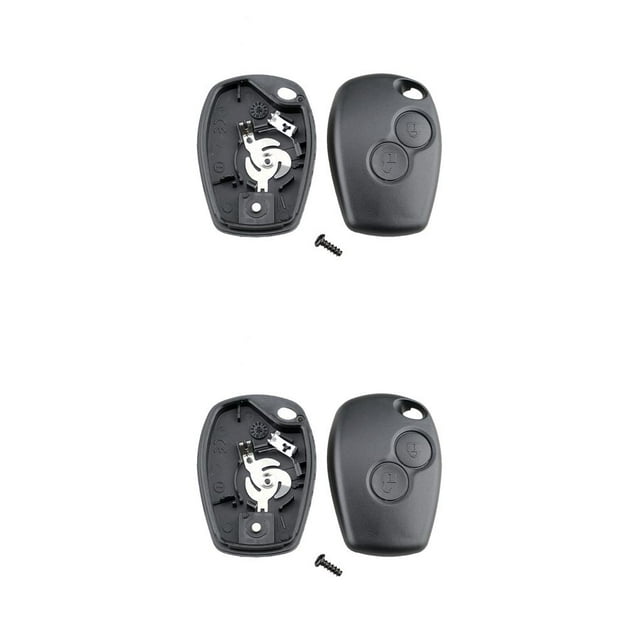 relayinert Car Key Shell Vehicle 2 Buttons Case Portable Automobile Modification Repair Upgrade Replacement for Clio/ for Modus/Kangoo 2Set
