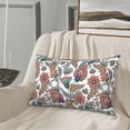 thumbnail image 4 of Plush Throw Pillow Covers, Elegant Flower Paisley Pillow Cases with Invisible Zipper, Breathable Microfiber Pillow Cases Standard Size for Sleeping Bedroom Sofa Living Room 14x20, 4 of 5