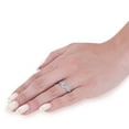 thumbnail image 3 of Edge Jewel Princess Cut Excellent 1.42 Ct Diamond Engagement Rings - 14K White Gold Plated Wedding Anniversary Ring - 50th Wedding Diamond Gift - Prong Set Wedding Proposal Ring for Her, 3 of 6