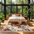 thumbnail image 5 of Beltran 4x6 Washable Tiger Area Rug – Vintage Safari Non Slip Carpet, Boho Pink Print Rug for Living Room Bedroom Kitchen, Easy Clean, 5 of 7