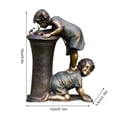 thumbnail image 3 of Naiovety Estatua de jardín para niño y niña, baño de agua de resina, escultura para besar, decoración de , figurita, adornos de flores, Decoración del hogar Agua potable, 3 of 6