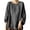 Black, variant on Women Cotton Linen Blouse Seven Eighth Sleeve Loose Casual Top
