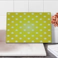 thumbnail image 2 of Yellow Cutting Board, Bursting Vibrant Hanging Stars Fun Retro with Graphic Design Print, Decorative Tempered Glass Cutting and Serving Board, Small Size, White Yellow, by Ambesonne, 2 of 5
