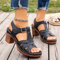 thumbnail image 3 of Mepaouo Wedges Sandals for Women 2025 Open Toe Cutout Slip on Summer Beach Mules Casual Shoes Black 8.5, 3 of 8