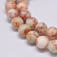 thumbnail image 1 of Natural Red Netstone Beads Strands Round Orange 6mm Hole: 1mm about 62pcs/strand 15.1 inch, 1 of 2