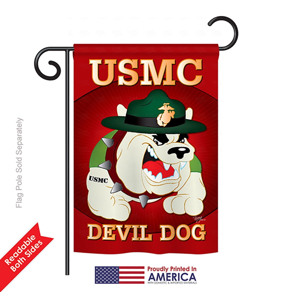 Breeze Decor G158052 Devil Dog Americana Military Impressions Decorative Vertical Garden Flag 13 X 18 5 Printed Multi Color Walmart Com Walmart Com