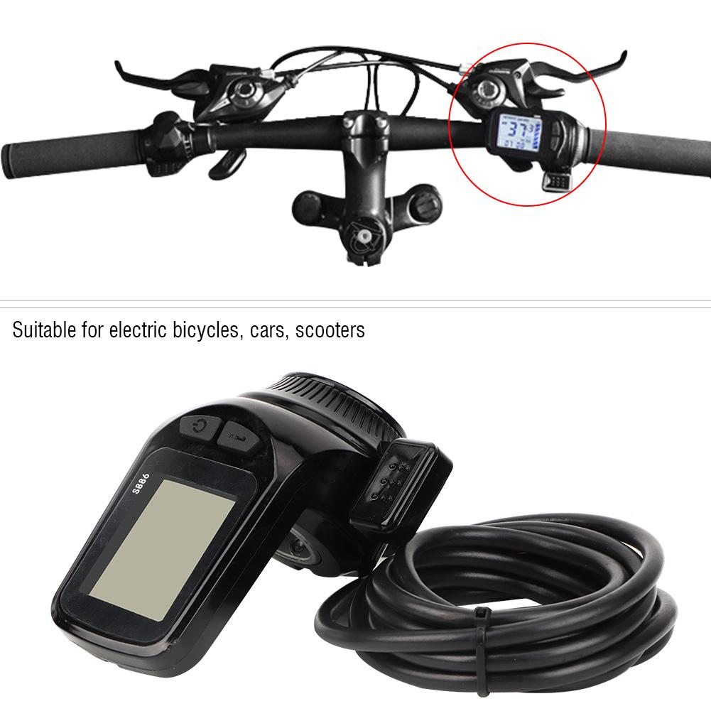 Enrilior LCD Colorful Screen Controller Thumb Throttle Double-Drive for Electric Scooter Instrument Electric Mountain Bike 60V 250-350W Universal