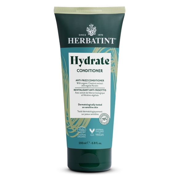 Herbatint Hydrate Conditioner - Deep Hydration & Protection - Detangles, Controls Frizz & Leaves Hair Silky Soft - Free of Sulfates & Parabens - Infused with Maca - 6.7 fl oz