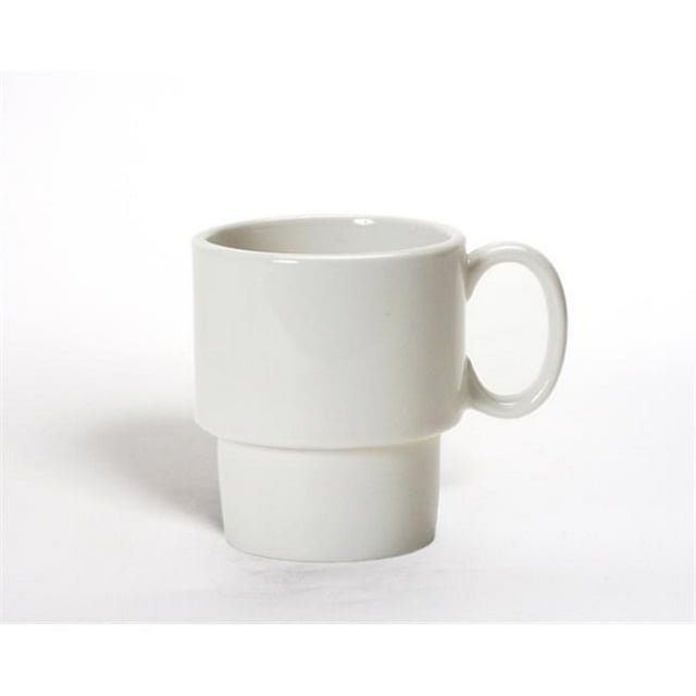Tuxton China BEM-1003 Stackable Mug 10 oz. - Eggshell - 2 Dozen