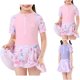 thumbnail image 5 of Odeerbi 6-14 Años Vestido de Baño de Una Pieza de Niñas Vestido de Baño de Entrenamiento Floral Con Pantalones Cortos Ropa de Playa, 5 of 5