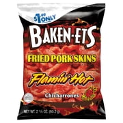 Frito Lay Baken-Ets Flamin' Hot Chicharrones Flavored Fried Pork Skins Snack, 2 1/8 oz