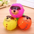 Top pet Cute Pet Puppy Dog Face Ball Molar Throwing Training Soft