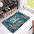 thumbnail image 3 of MKHERT Inspirational Slogan Good Vibes Only with Feathers Doormat Rug Home Decor Floor Mat Bath Mat 30x18 inch, 3 of 3