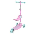 thumbnail image 3 of GOTRAX BoblooPro 3-Wheel Light-Up Kick Scooter for Kids Ages 3-8, with Folding Adjustable/Rmovable Seat, Pink, 3 of 7