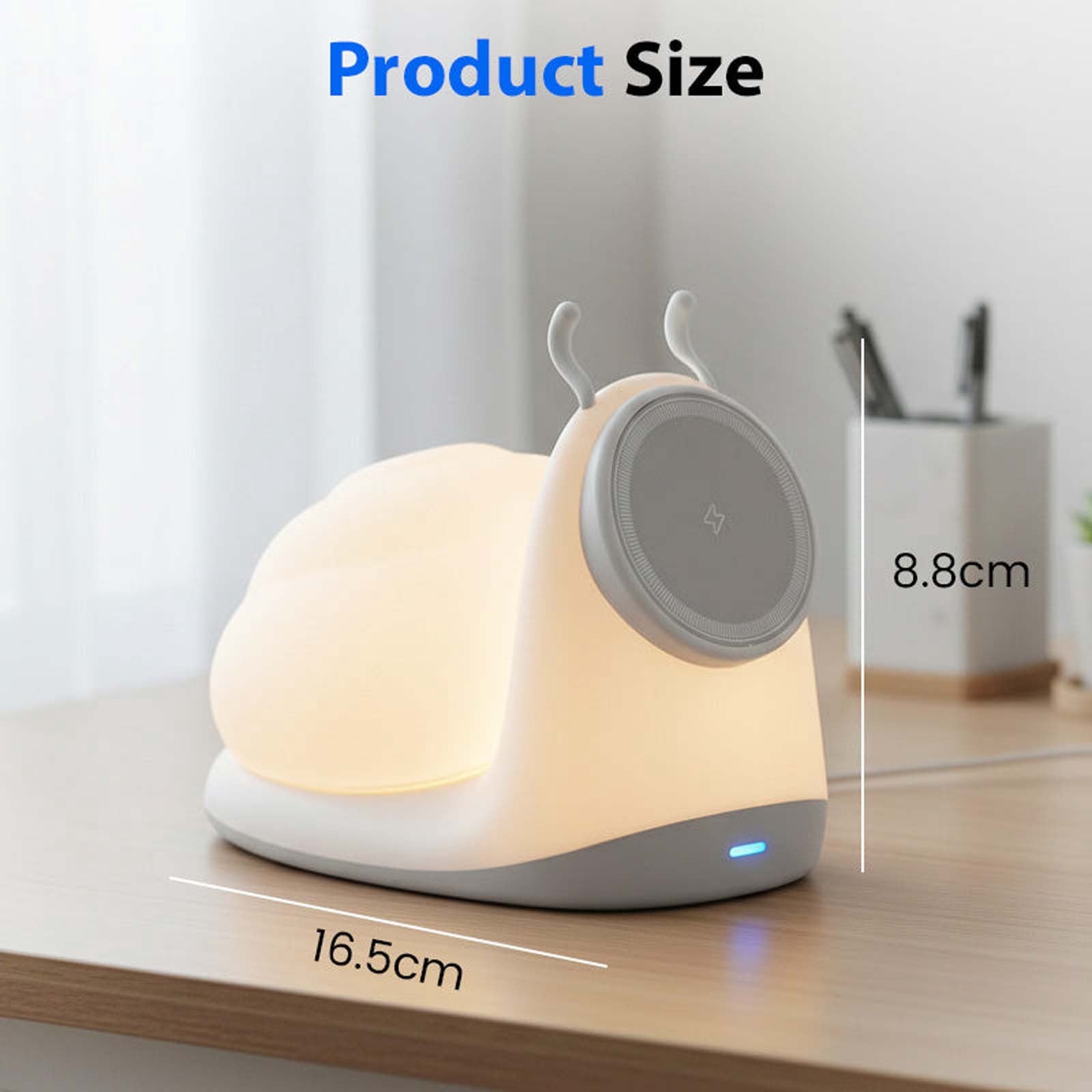 Iuhan Magnetic Wireless Charger 15W, Magnetic Phone Charger Station, 15W Fast Wireless Charging Stand With Touch Night Light For For Bedside Desk Nightstand