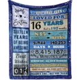 thumbnail image 1 of LHSHID Sweet 16 Gifts for Girls Blanket 16th Bday Decor Birthday Decorations Blankets for Girls Boy 40"x50", 1 of 7