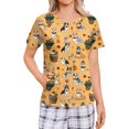 thumbnail image 6 of Post Surgery Shirts for Women Short Sleeve Funny Print Tear Away Tops with Drain Pockets Postoperative Care Tops Shoulder Surgery Shirts for Women Adaptive Clothing, 6 of 7
