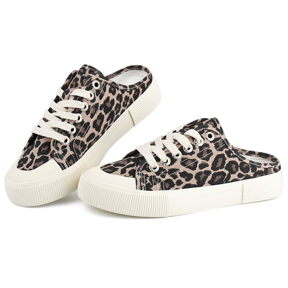 JENN ARDOR Womens Canvas Shoes Slip on Backless Sneakers Casual Slippers Sandals