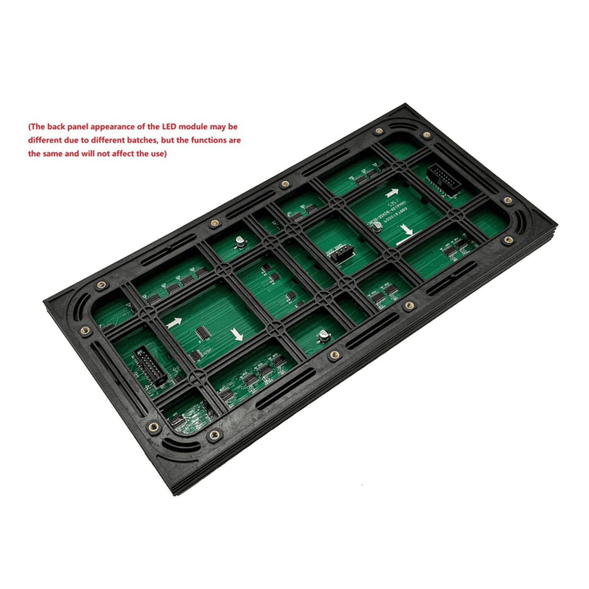 10Pcs P10 Full Color Outdoor LED Module HUB75 SMD3535 32x16 Pixels LED Display Panel 320x160mm 1/4S Driver,10 x LED Display Unit Board 10 x Power cord 10 x cable,Black