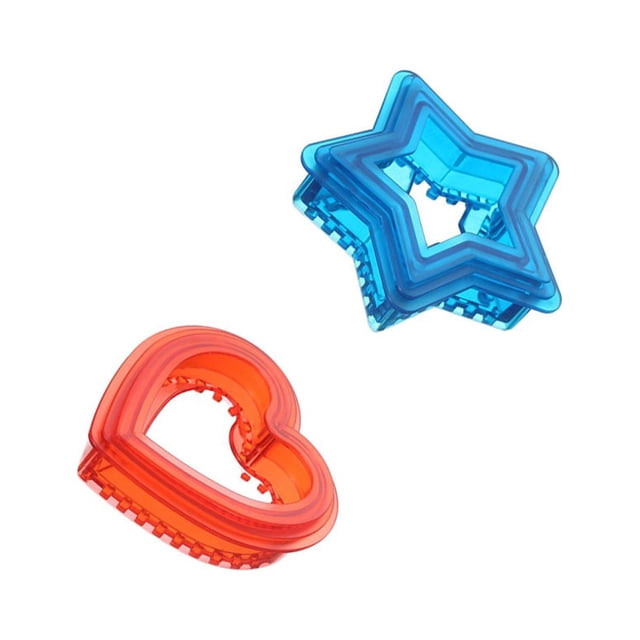 Inteprter 2 Pieces Sandwich Slicer Mold Round Star Shape Decruster Sealer Cookie Kitchen Bread Lunch Making Toast Gadgets Mostrada