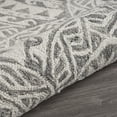 thumbnail image 5 of Ox Bay Ella 6' Round Ivory/Gray Fanned Geometric Indoor Area Rug, 5 of 9