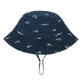 thumbnail image 4 of Ponceau Baby Sun Hat UPF 50+ Sun Protection Summer Beach Hat Cute Baby Bucket Hat Wide Brim Toddler Sun Hats for Boys Girls Navy Fish L, 4 of 6