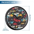 thumbnail image 3 of Dailycode Night Light Wall Clock Glow in The Dark 12 inch Battery Operated Silent Luminous Clocks, Abstract Sport Cars, 3 of 8