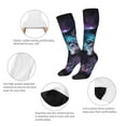 thumbnail image 3 of Disketp Purple Sky Wolf Print Unisex Contrast Color Stockings Lightweight Breathable Ventilation Ankle Contrast Color Stockings, Contrast Color Stockings for Daily, 3 of 6