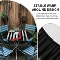 thumbnail image 2 of Vintage U.S. Flag Round Fitted Tablecloth with Elastic Edge Star White Striped Black Background Table Cover Fit for 36"-44" Tables Waterproof Tablecloths for Dinner Camping Picnic, 2 of 9