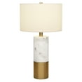 thumbnail image 6 of Evelyn&Zoe Liana 24" Tall Table Lamp with Fabric Shade, Marble/Brass/White, 6 of 6