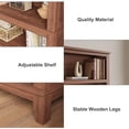 thumbnail image 3 of 71" Farmhouse Bookshelf with Adjustable Shelves, 5-Tier Tall Bookcase with Wood Legs, Rustic Design, 31.5" Width, 3 of 8