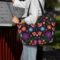 thumbnail image 4 of Wukai Colorful Floral2 Print Zipper Bag,large Beach Tote Bag,Waterproof Sandproof Bag,Grocery and Picnic Tote Travel Bag, 4 of 5