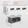 thumbnail image 3 of VEVOR Portable Camp Kitchen, Height Adjustable, Easy Assembly Foldable Table with Portable Bag, MDF Surface, Perfect for Outdoor Picnics, Barbecues, Camping, and RV Trips, 3 of 9