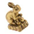 thumbnail image 2 of Pure Brass Chinese Twelve Animal Pocket Charm for Animal Figurine Ornament Luck Charm Rabbit, 2 of 7