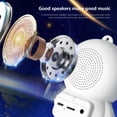 thumbnail image 4 of Digital Clock Qwtwty Space Robot Desktop Speaker Clock Alarm Radio Handheld Mirror Bluetooth Small Speaker, 4 of 7