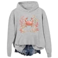 thumbnail image 4 of Hoodies for Women Oversized Crab Ladies Summer Lightweight Hooded Sweatshirt Ocean Beach Graphic Pullover Long Sleeve Hoodie Top with Pocket, 4 of 5