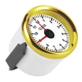 thumbnail image 3 of Instrumento de calibre de reloj universal de 2 pulgadas, 0 a 12 horas, luz trasera roja, 12 V/24 V, para coche, barco, yate, motocicleta, esfera blanca, marco dorado Jadeshay  A, 3 of 9