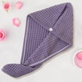 thumbnail image 4 of Gorro de ducha, toalla para secador de pelo, suave, absorbente, de terciopelo grueso, toalla para el pelo, suave y engrosada, gorro de ducha portátil, para baño, 100 % terciopelo.,Wsvlmg, 4 of 8