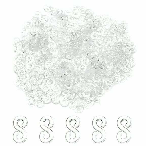 BESTSKY 360pcs S Clips Loom Band Clips Plastic Connectors Refills Bracelet Loom Clips for Loom Bracelets