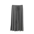 thumbnail image 2 of AUNVITO Women's Loose Fit Pleated A-Line Skirt Casual Summer Blend Comfortable Stretchy Mid-Length for Daily Wear Black Blue Light Blue Pink Beige Green, 2 of 3
