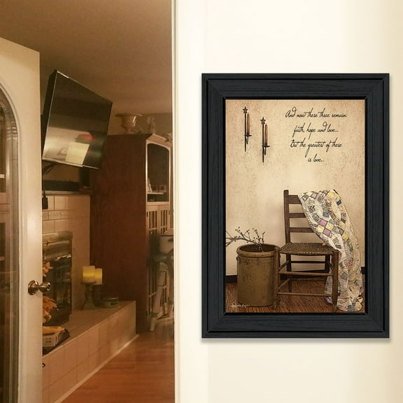 "These Three Remain" By Susan Boyer, Ready to Hang Framed Print, Black Frame