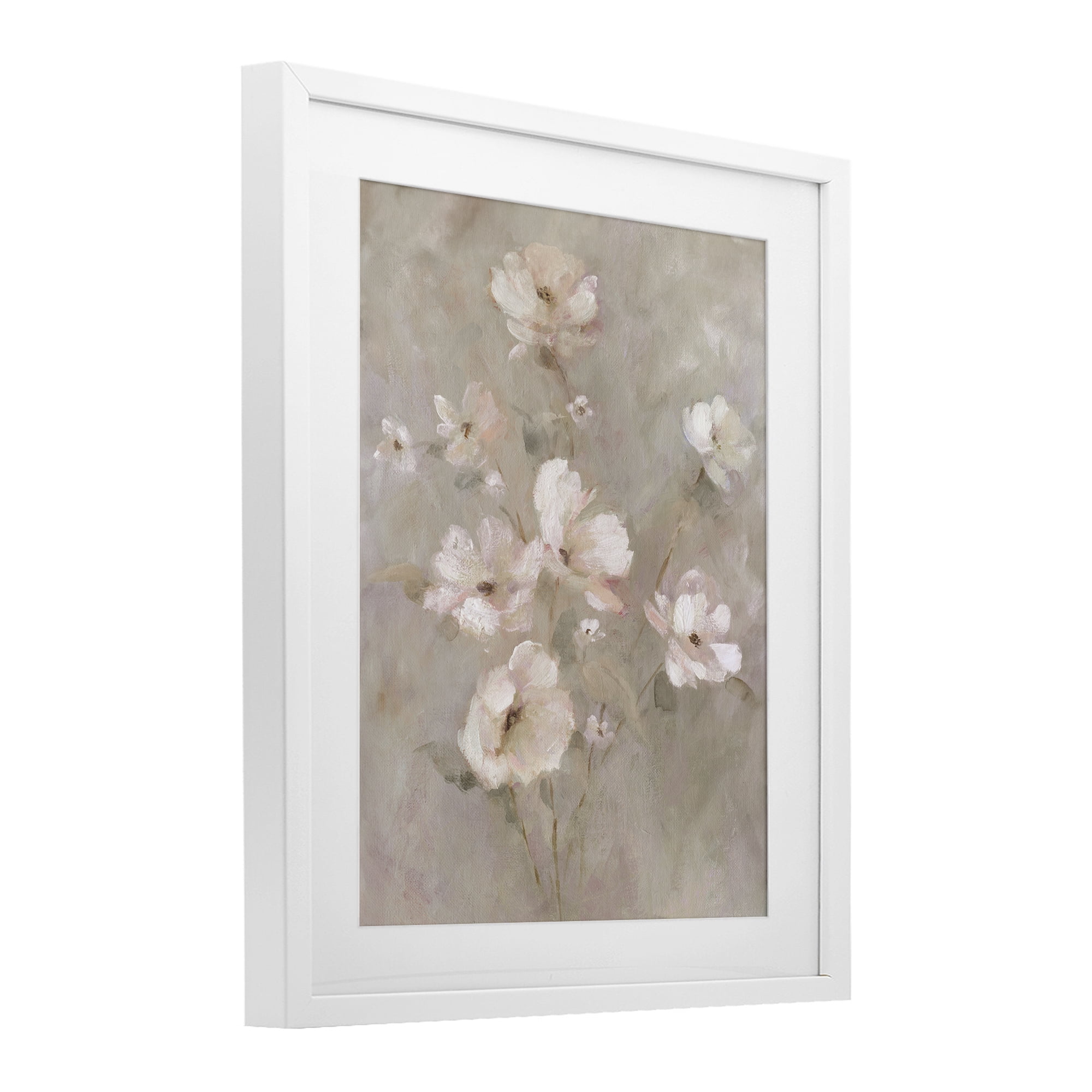 Stupell Industries Delicate Blush Floral Arrangement White Framed Print Under Glass, design by Carol Robinson